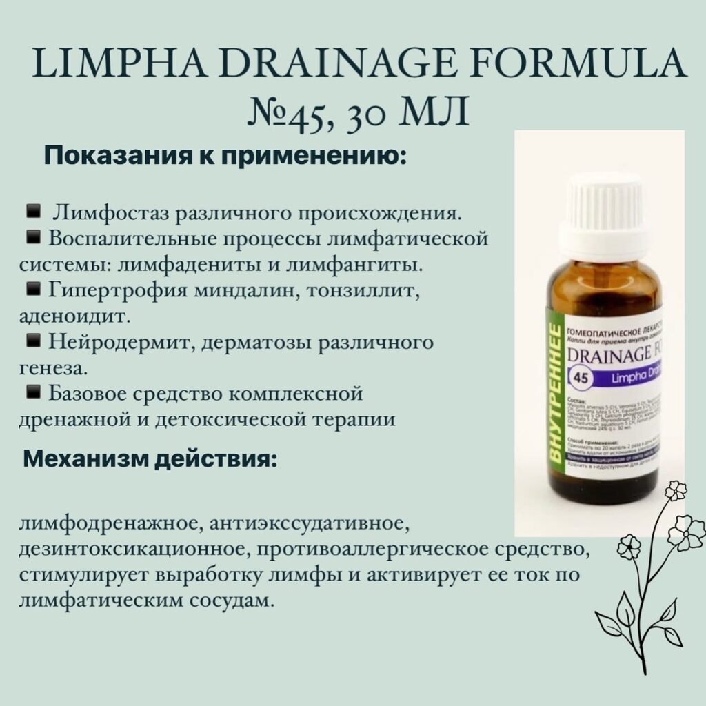 Limpha Drainage Formula №45, 30 мл